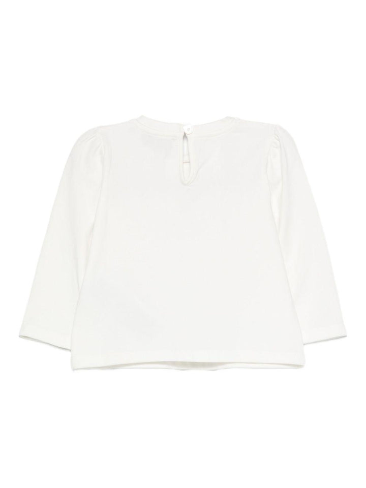 T-shirt bianca per neonato MEO001LBA11 10063 Moschino Kids 