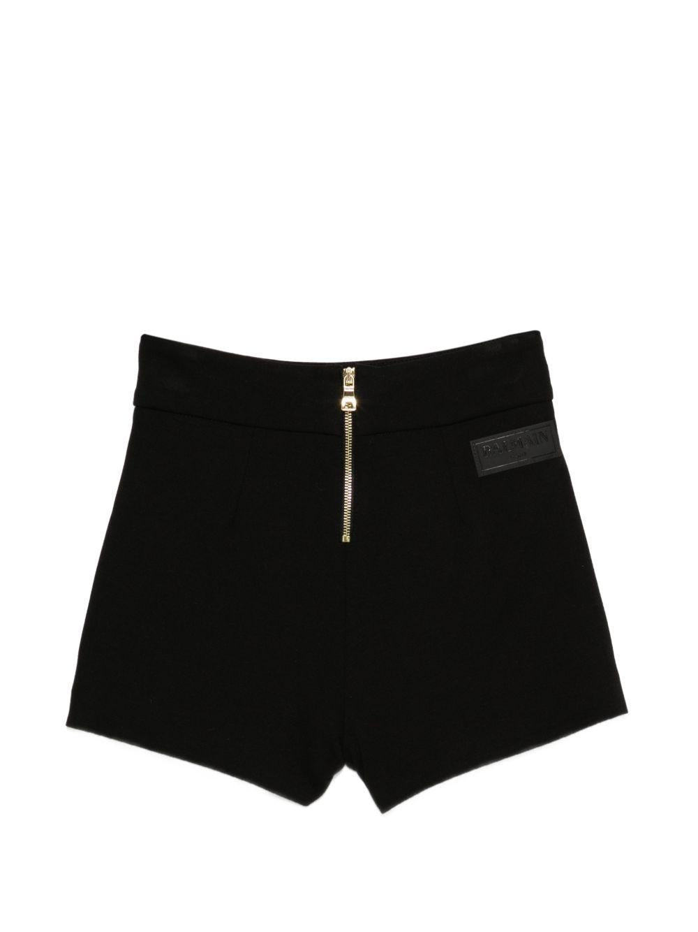 Bermuda nera per bambina BY6B69J0371 930OR Balmain Kids 