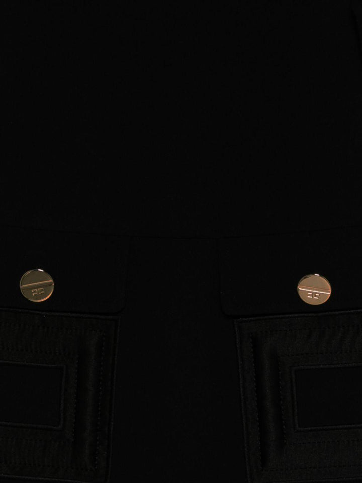 Abito nero per bambina EFAB6460GA022 N000 Elisabetta Franchi Kids 