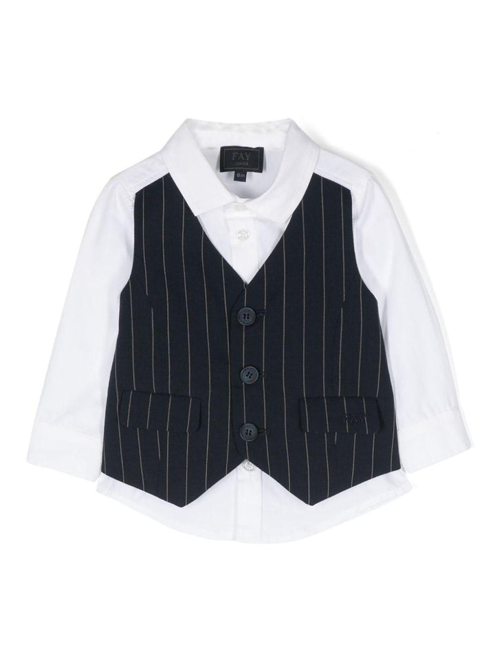 White baby shirt with vest