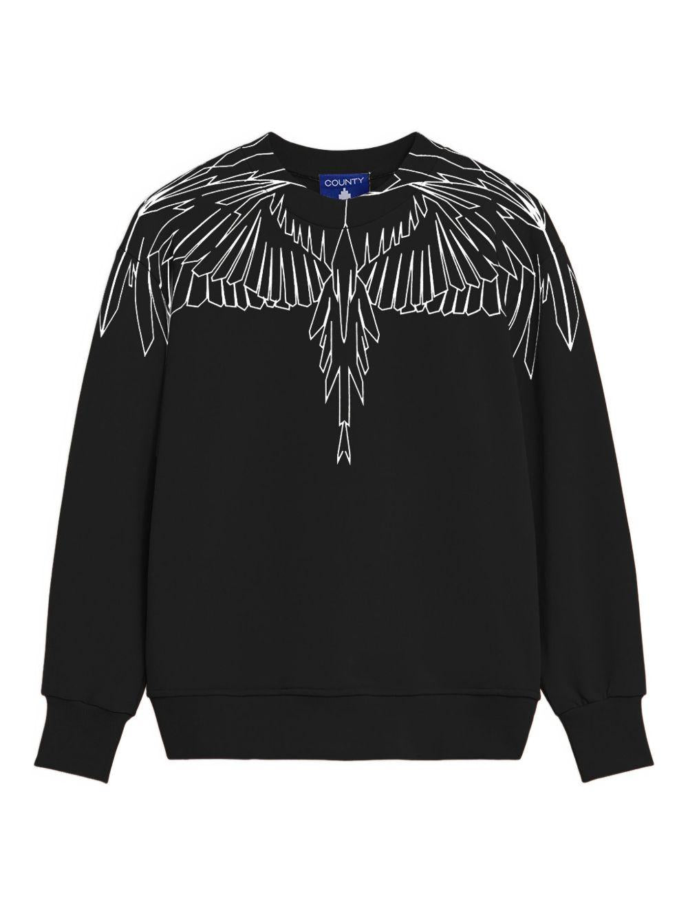 Felpa nera per bambino F5CMJBSW071 110 Marcelo Burlon Kids 