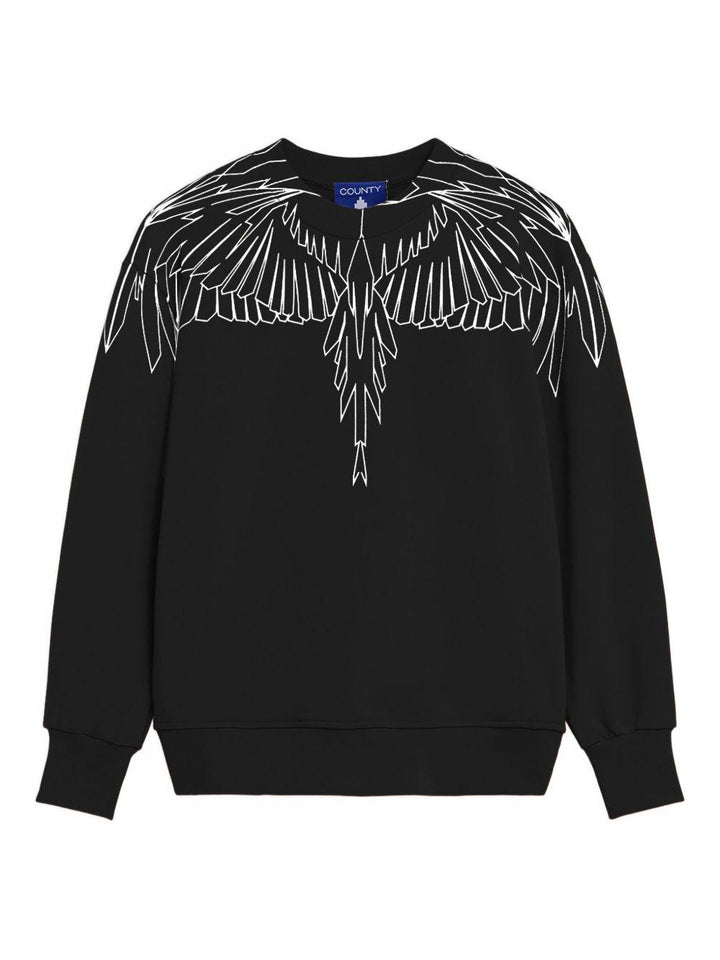 Felpa nera per bambino F5CMJBSW071 110 Marcelo Burlon Kids 