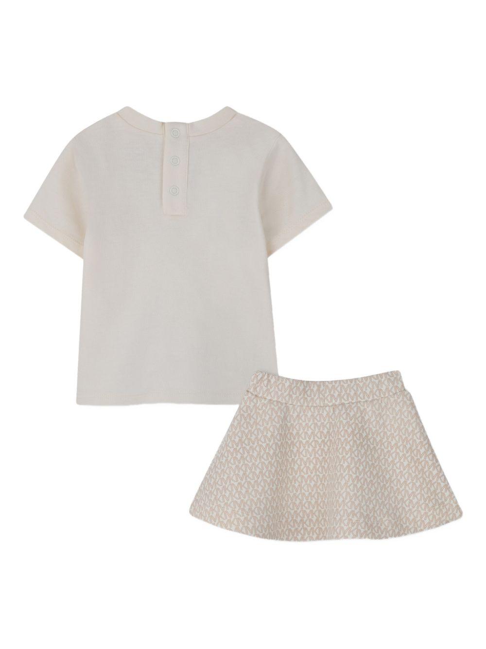 Completo bianco sporco per neonata R30547 190 Michael Kors Kids 
