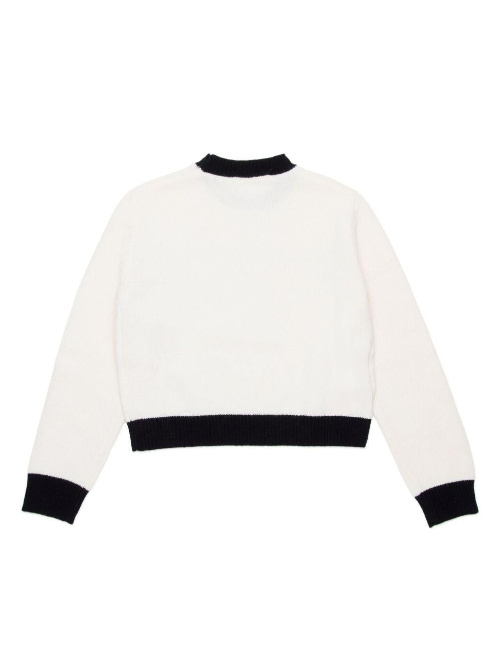 Maglione bianco/nero per bambina M00993M00ML 0M111 Marni Kids 