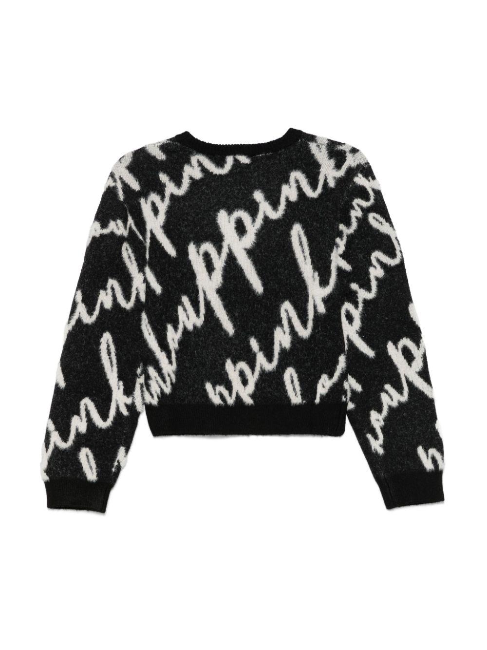 Black/white sweater for girls