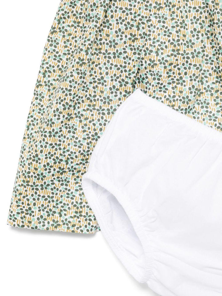 Abito verde per neonata P25VM791C4139K 577 Il Gufo 