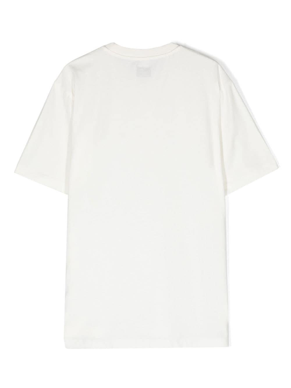 White t-shirt for boys with logo
