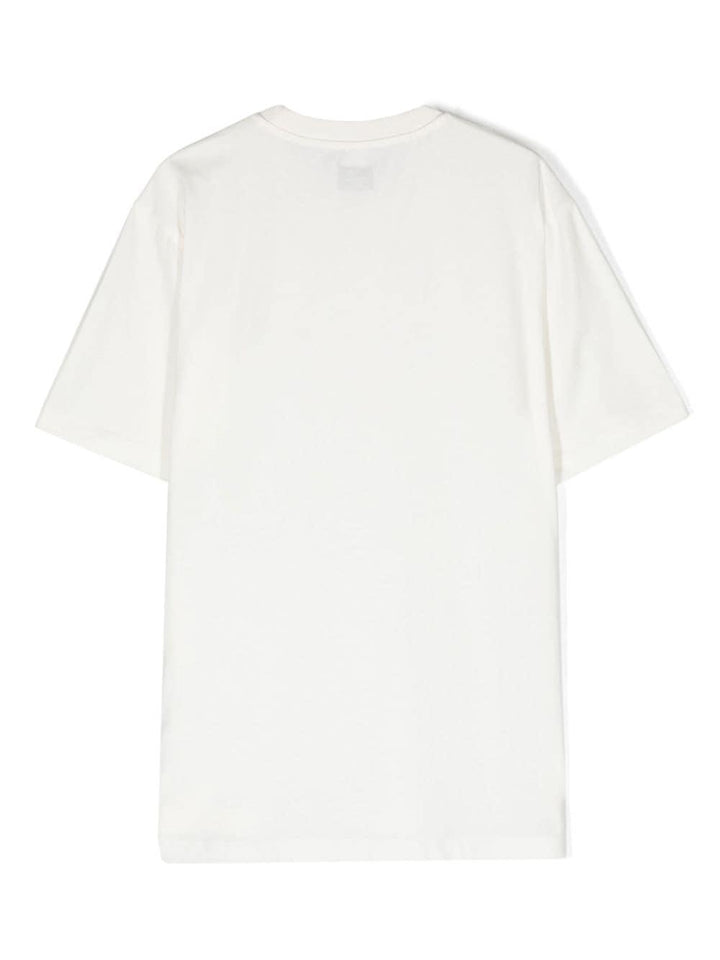 White t-shirt for boys with logo