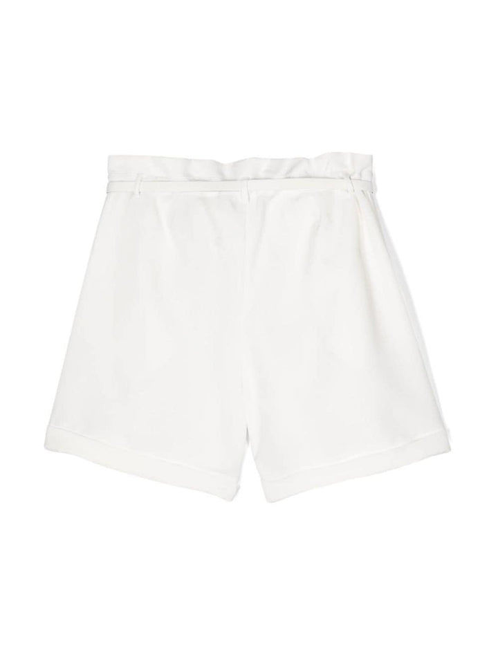 Bermuda bianca per bambina con logo