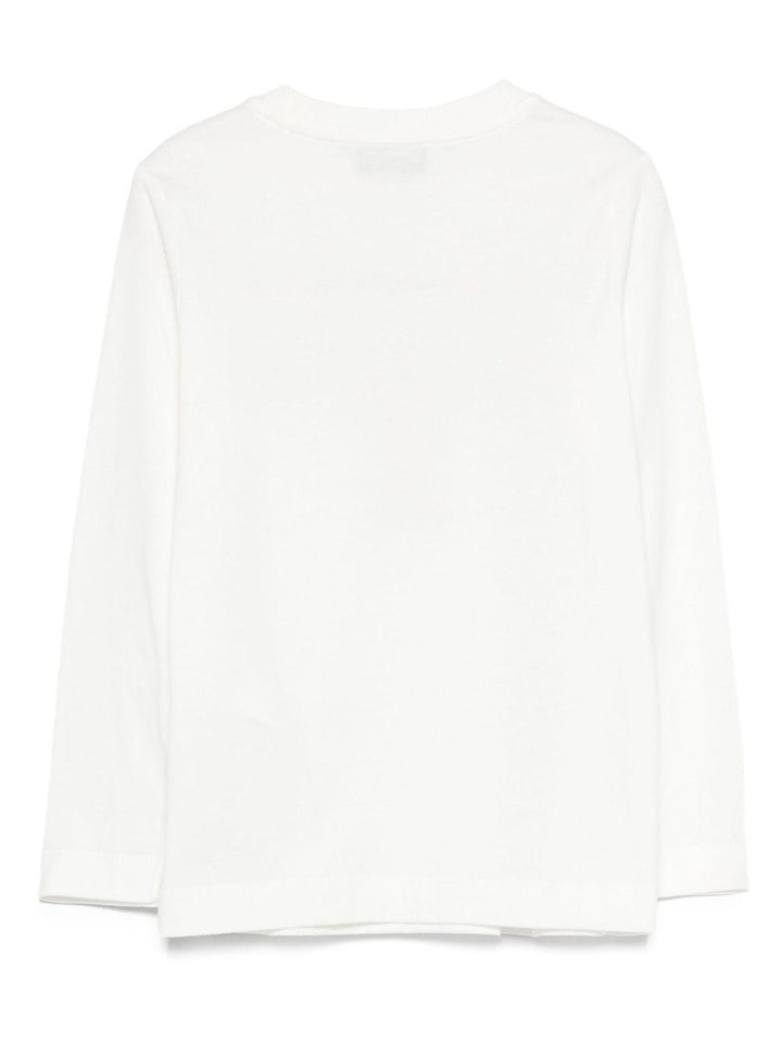 T-shirt bianco per bambino HTO00JLAA10 10063 Moschino Kids 