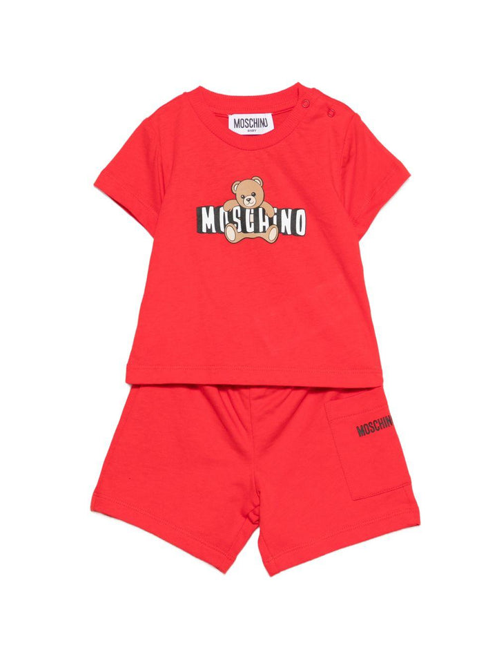 Completo rosso per neonato MUG01ULCA19 50109 Moschino Kids 