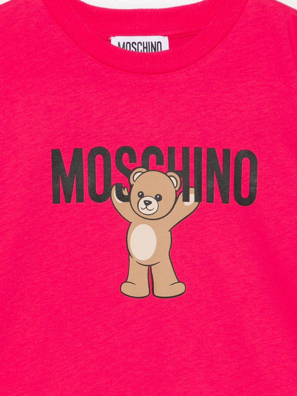 T-shirt fucsia per bambina HMM05GLAA10 50541 Moschino Kids 