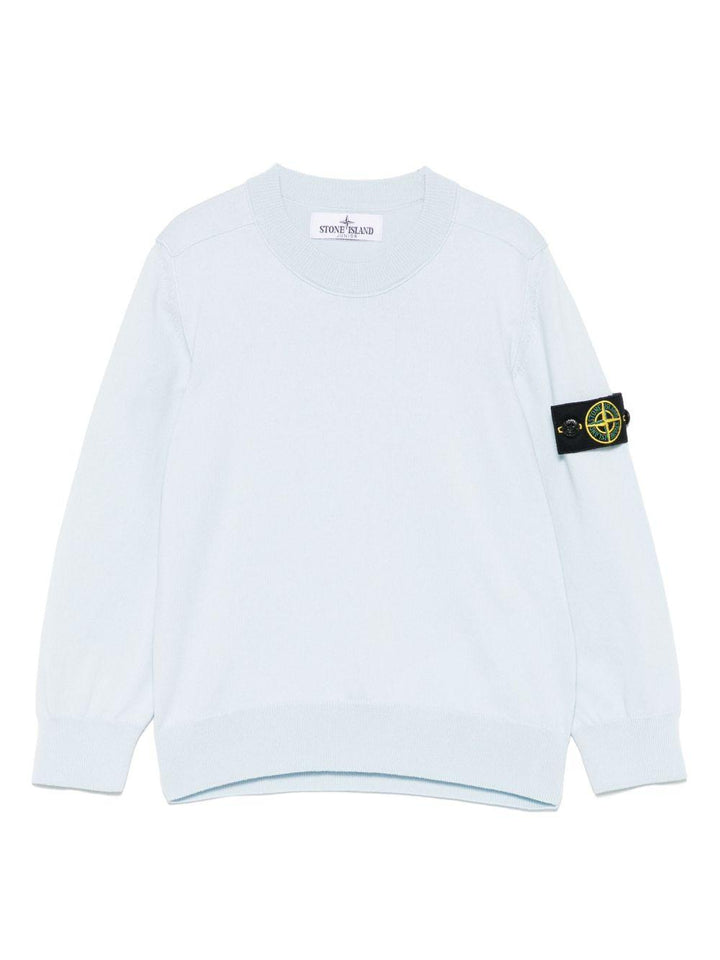 Maglione celeste per bambino 65100001S00B2 V0041 Stone Island Kids 