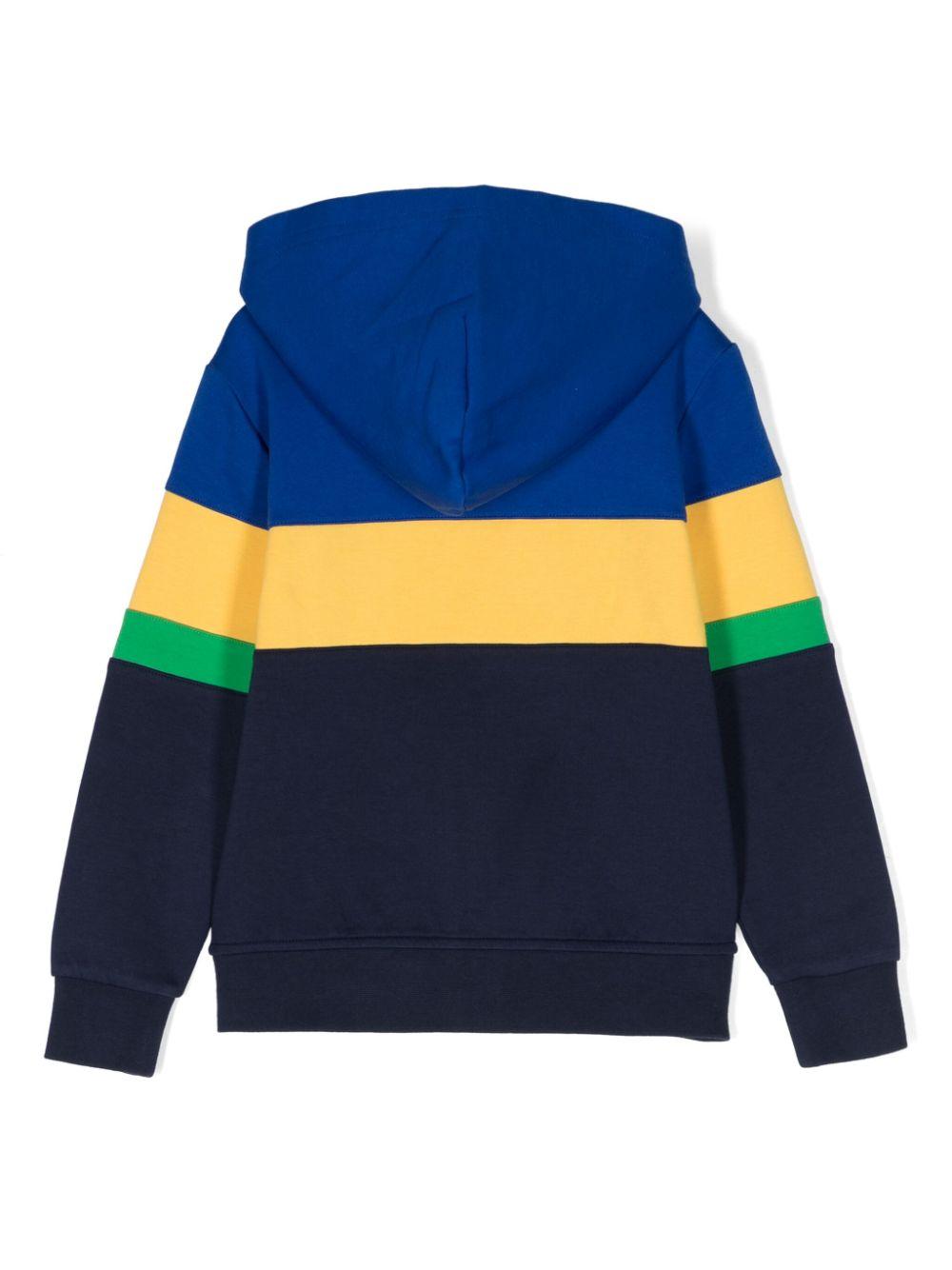 Blue sweatshirt for boys with logo
