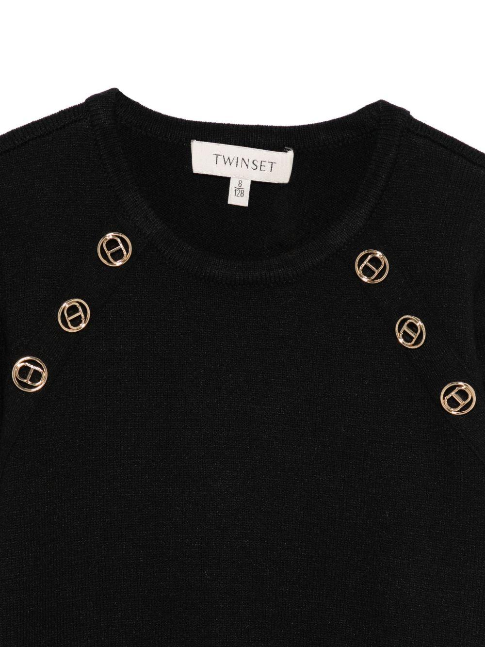 Abito nero per bambina 252GJ3014 11656 Twin Set 