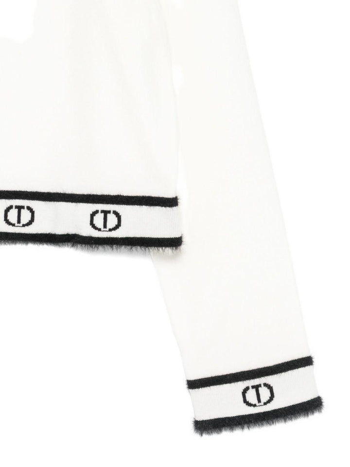 Maglione bianco per bambina 252GJ3073 10973 Twin Set 