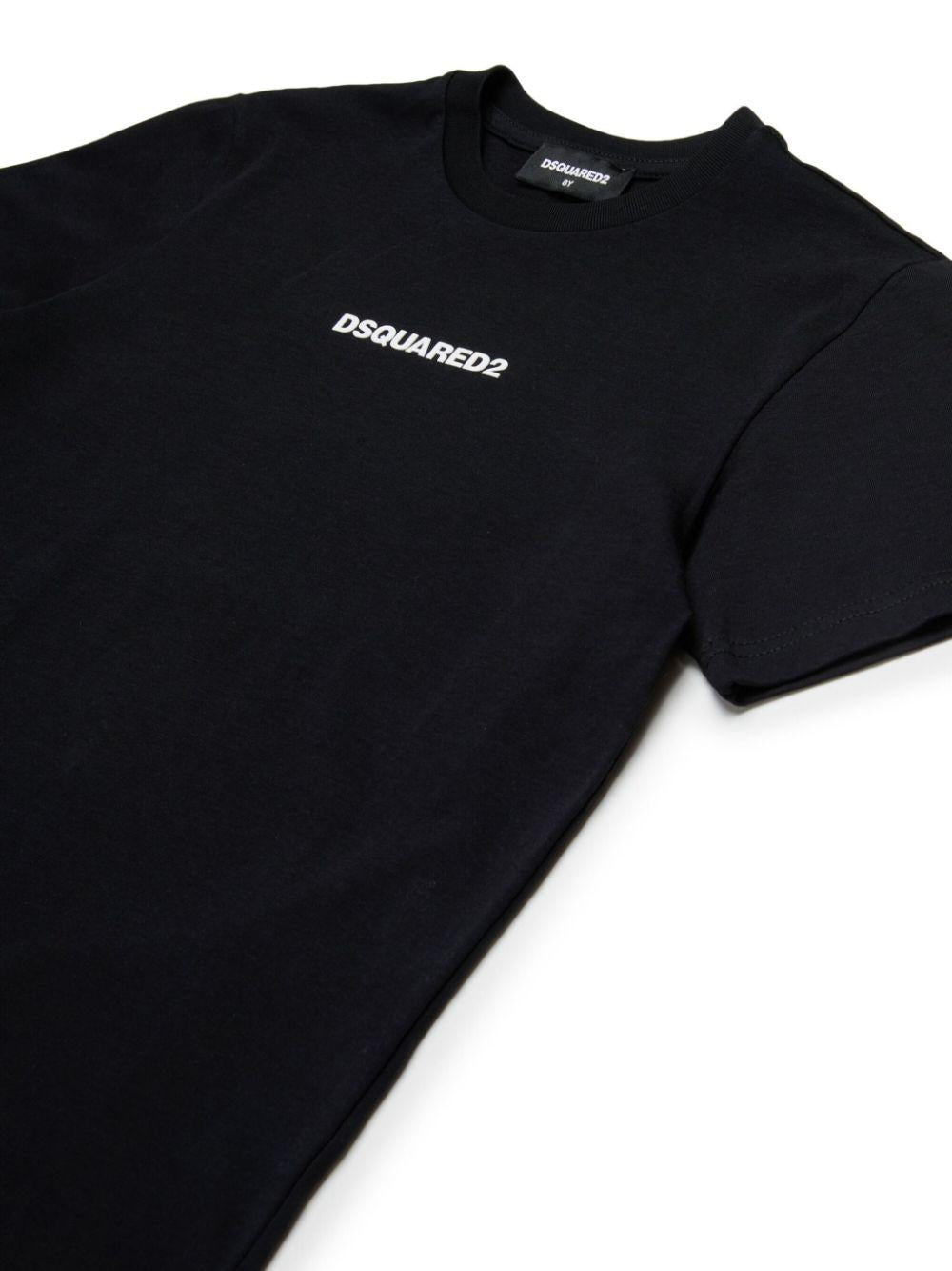 Black t-shirt for boys with logo