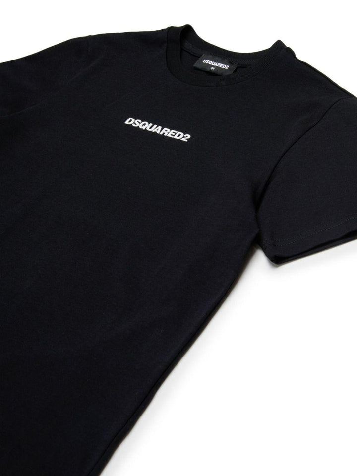Black t-shirt for boys with logo