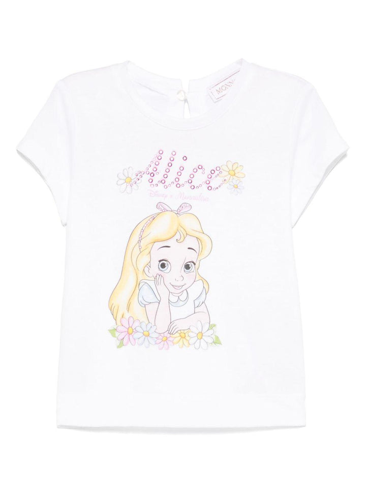 T-shirt bianca per neonata