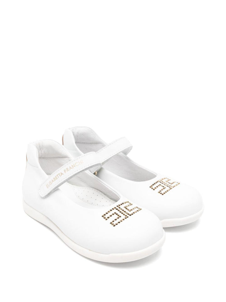 Ballerine bianche per bambina F1A3E04690092 B093 Elisabetta Franchi Kids 