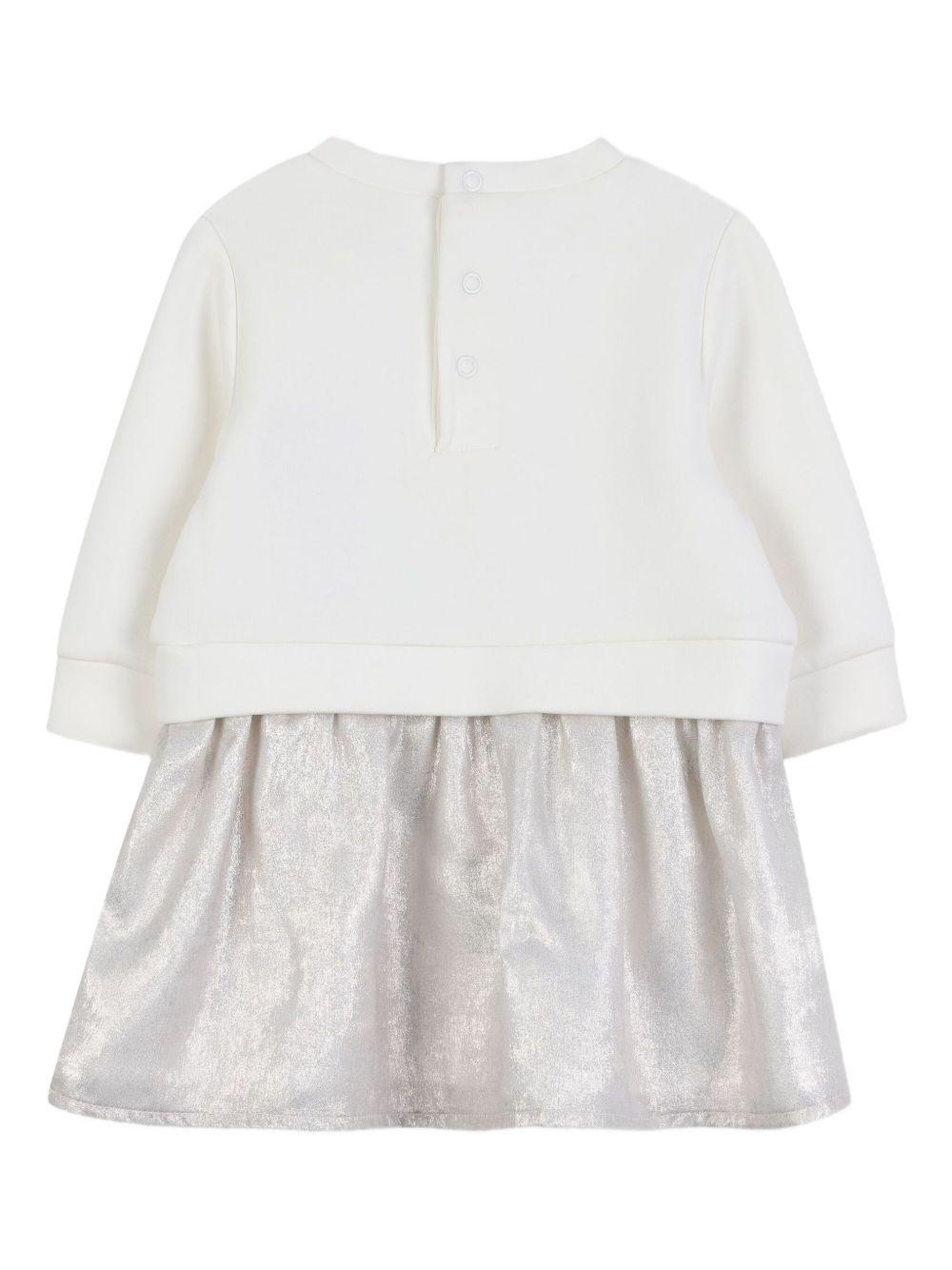 Abito bianco/dorato per neonata R30509 N81 Michael Kors Kids 