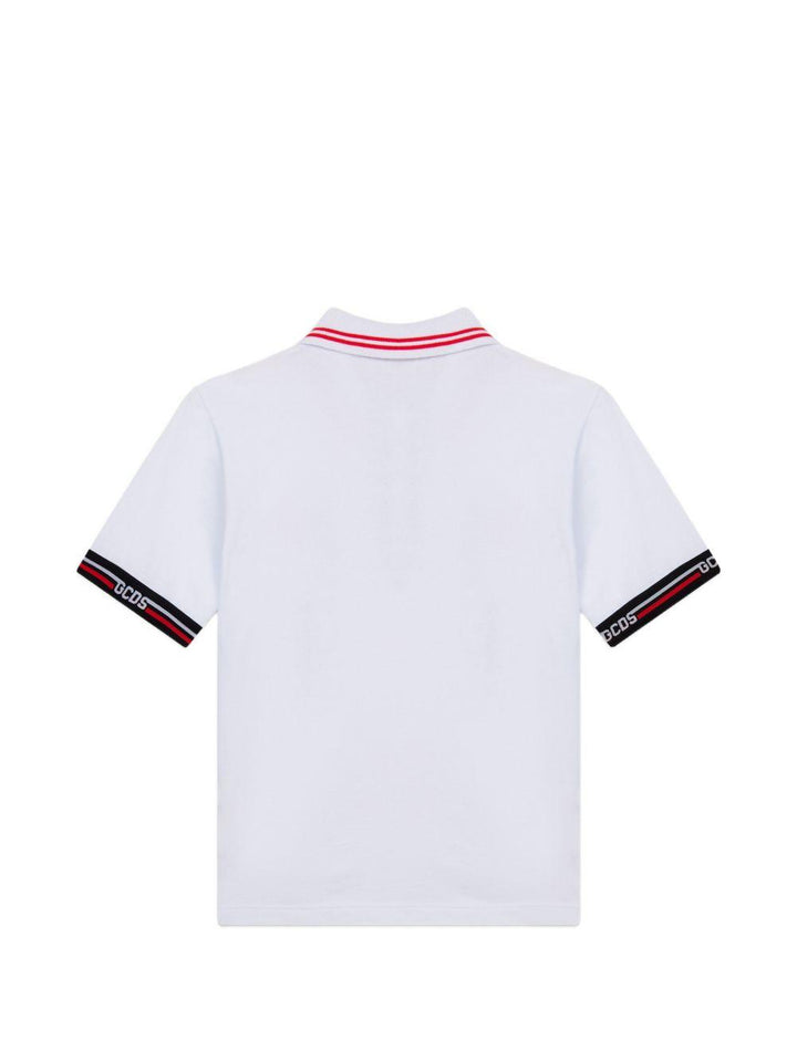 Polo bianca per bambino C1BJQD527T007 100B Gcds Kids 
