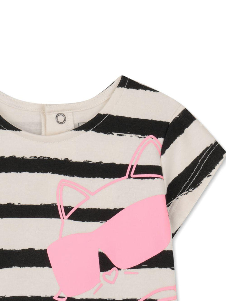 Completo rosa/bianco/nero per neonata Z31065 462 Karl Lagerfeld Kids 