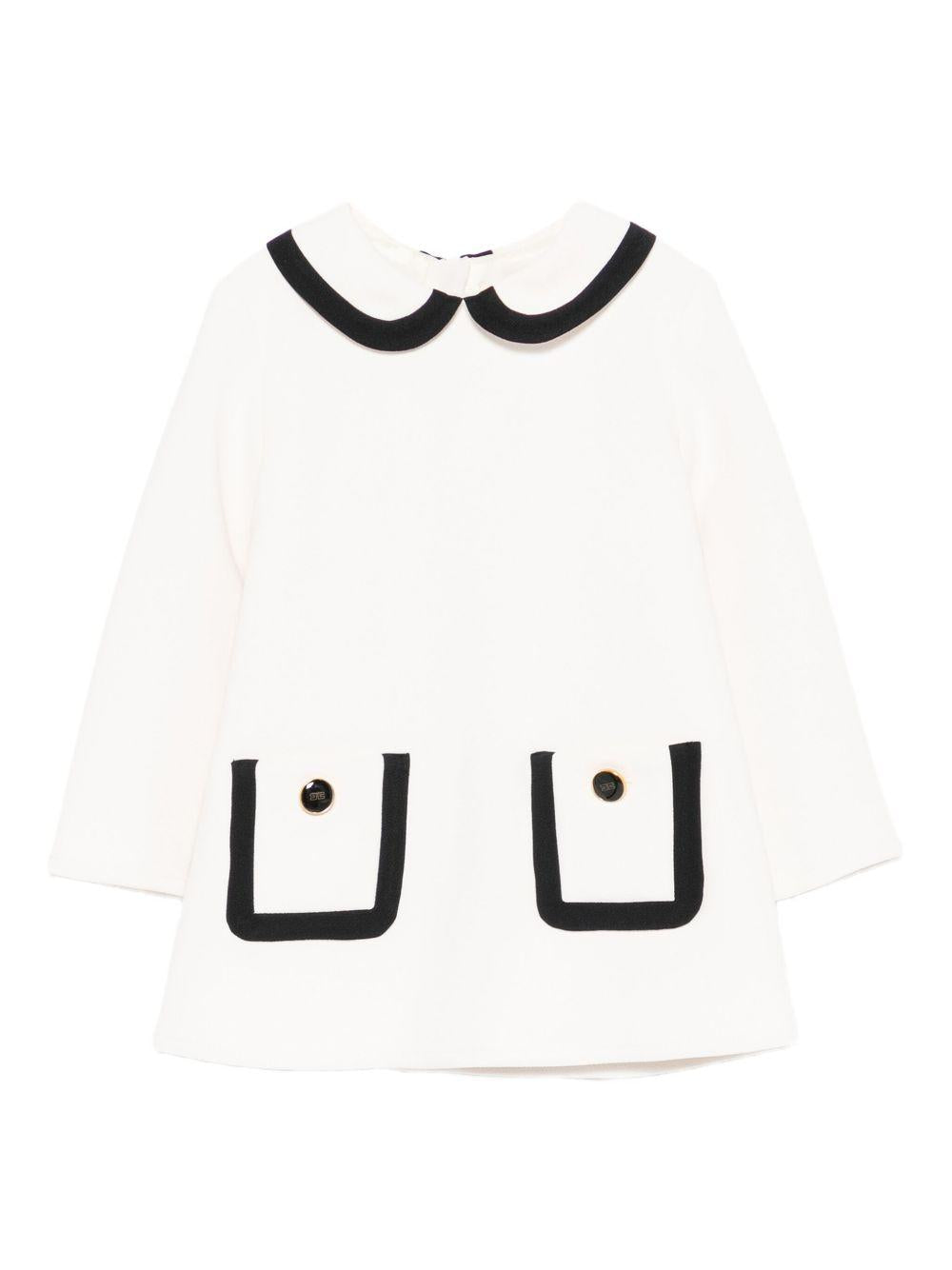 Abito bianco per neonata EGAB2150GA085 D759 Elisabetta Franchi Kids 
