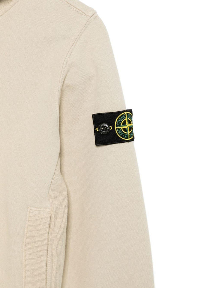 Felpa beige per bambino 66100004S0A20 V0095 Stone Island Kids 
