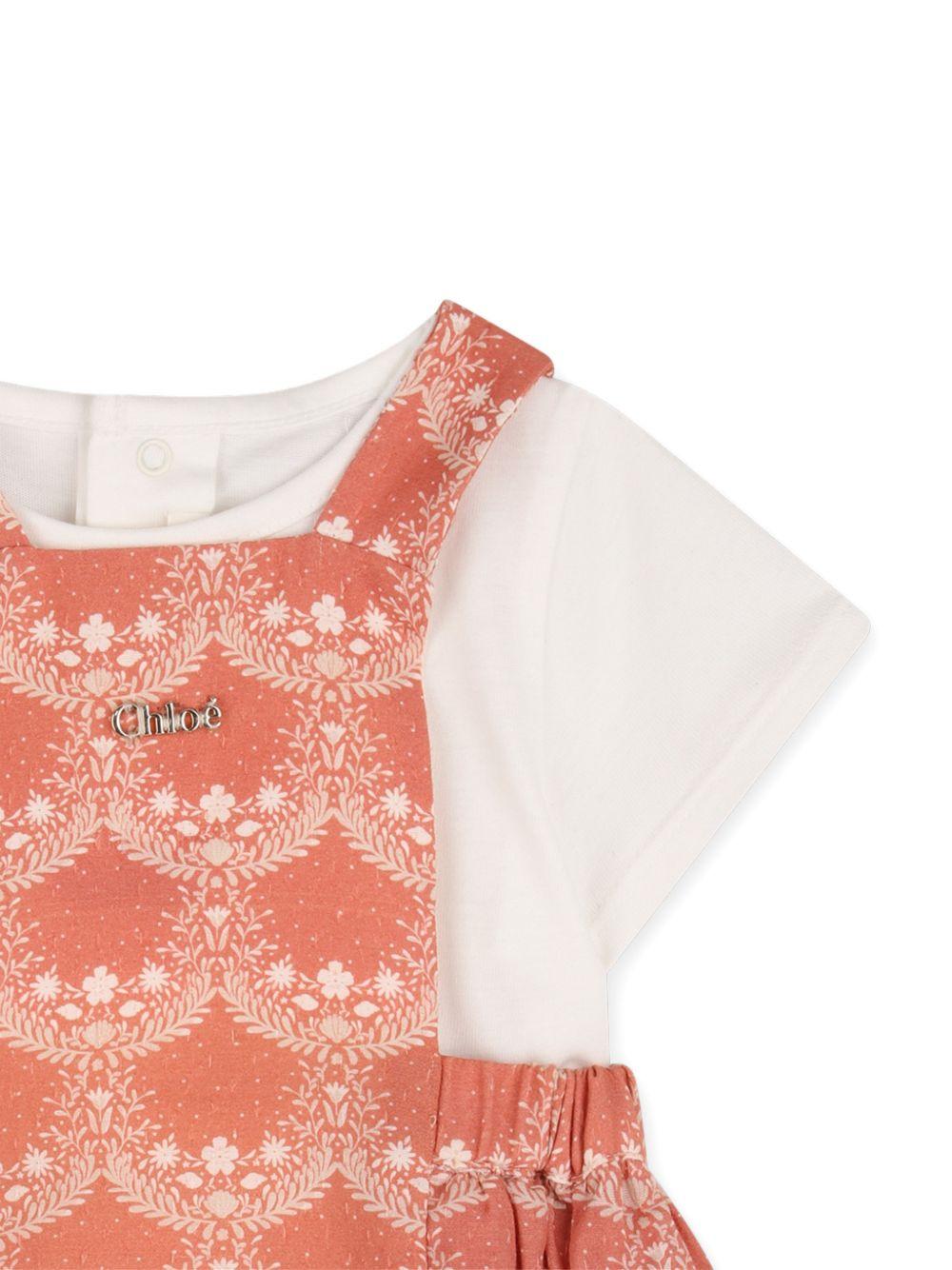 Completo rosa/bianco per neonata C20934 45U Chloe 