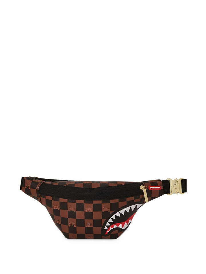 Marsupio marrone con stampa