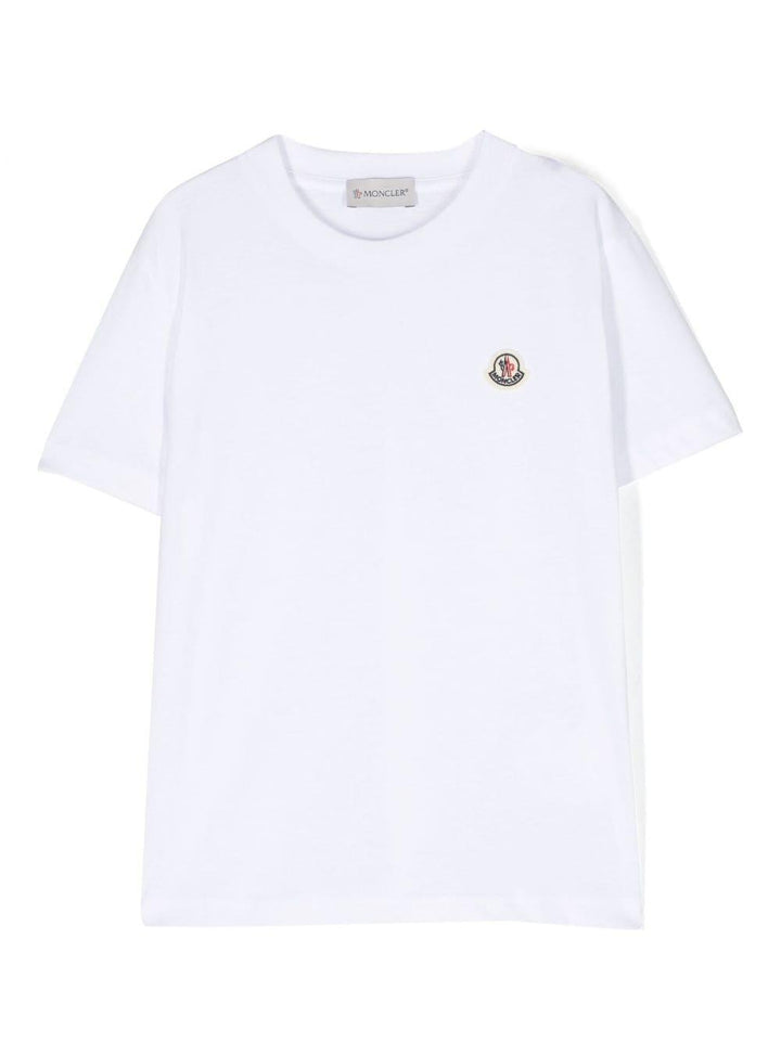 White t-shirt for boys with logo