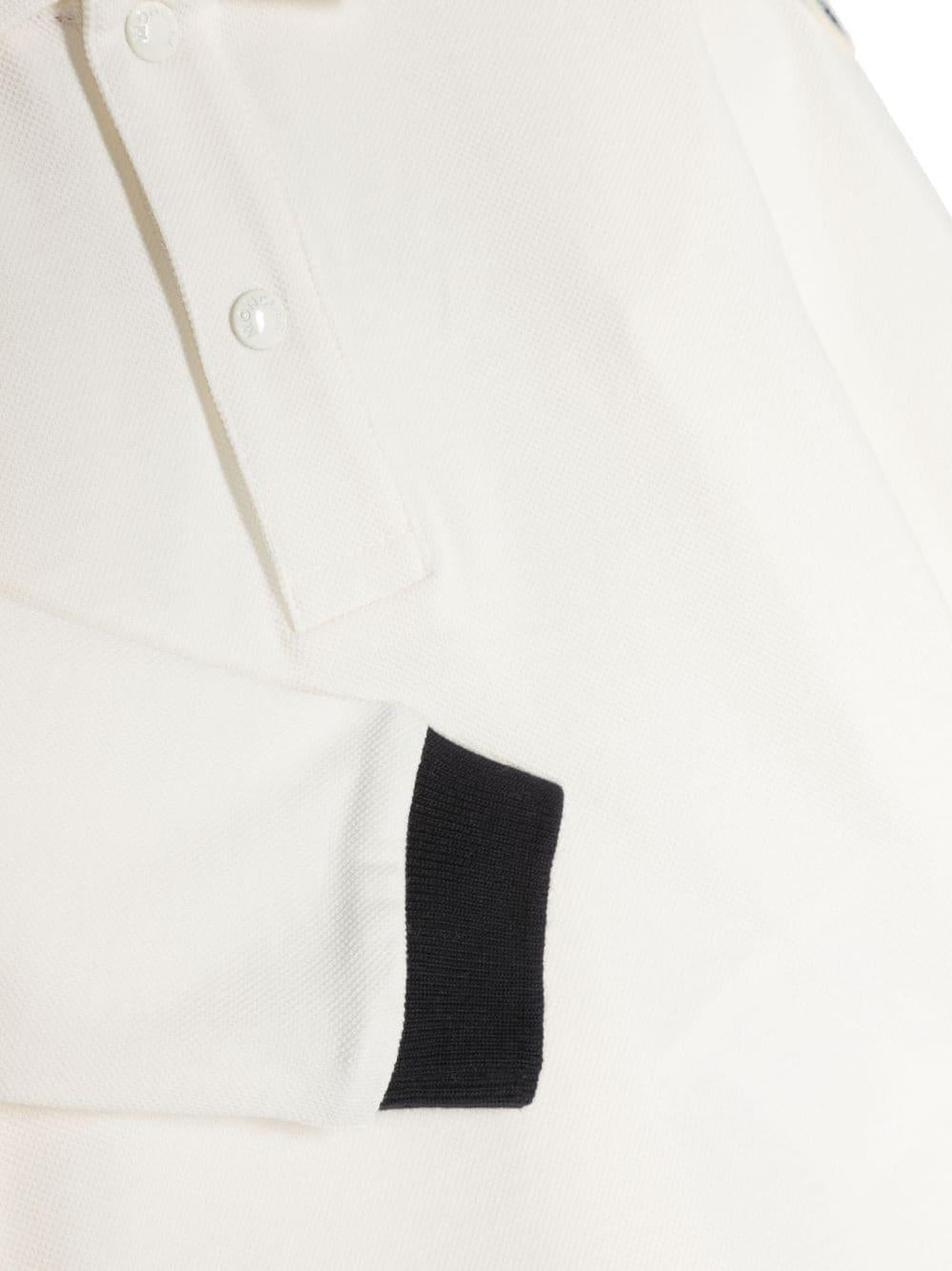 White polo shirt for newborns with logo