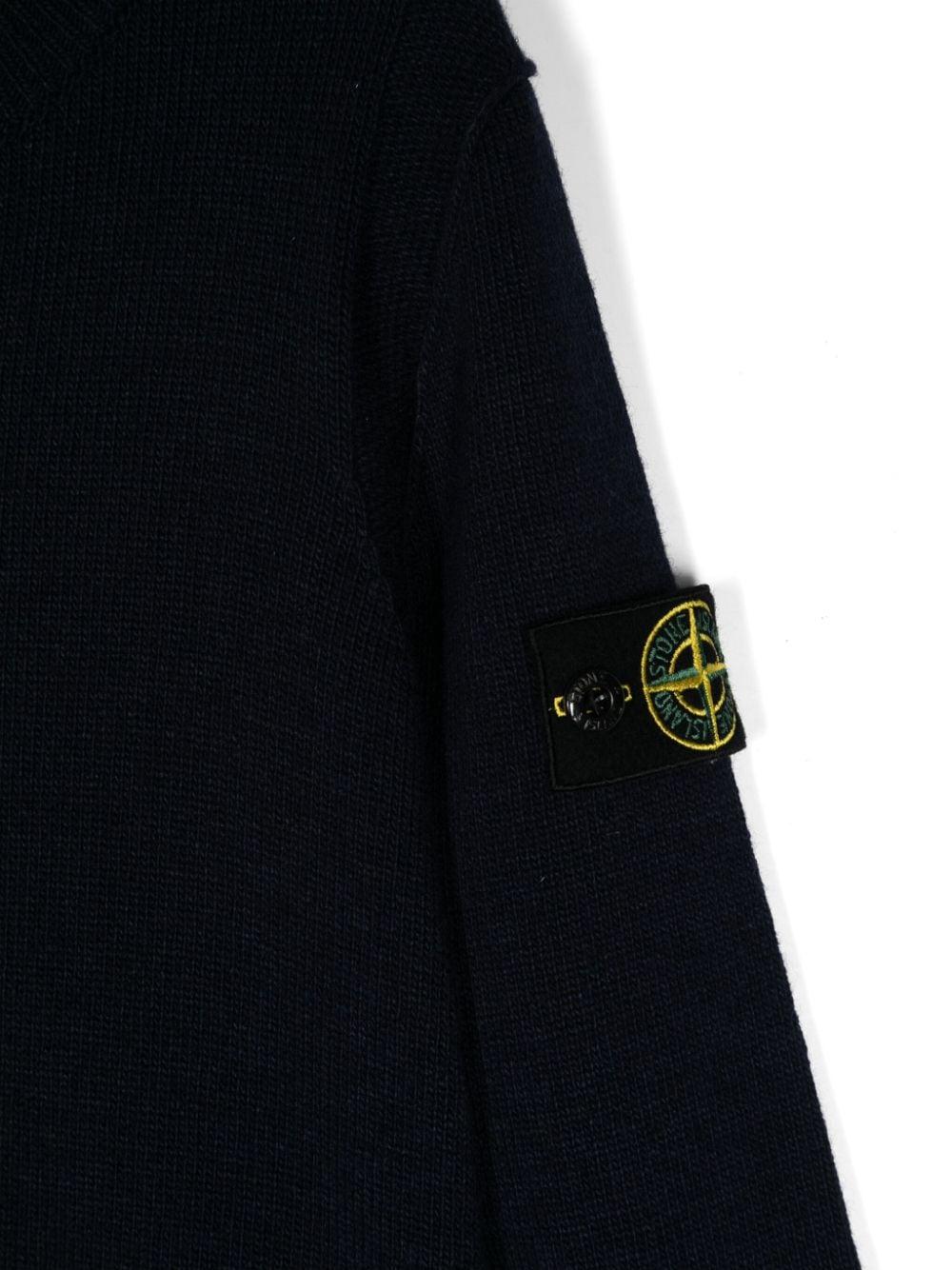 Navy blue cotton sweater for boys