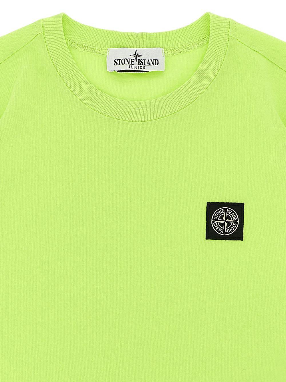 T-shirt verde limone per bambino 62100002S0047 V005F Stone Island Kids 