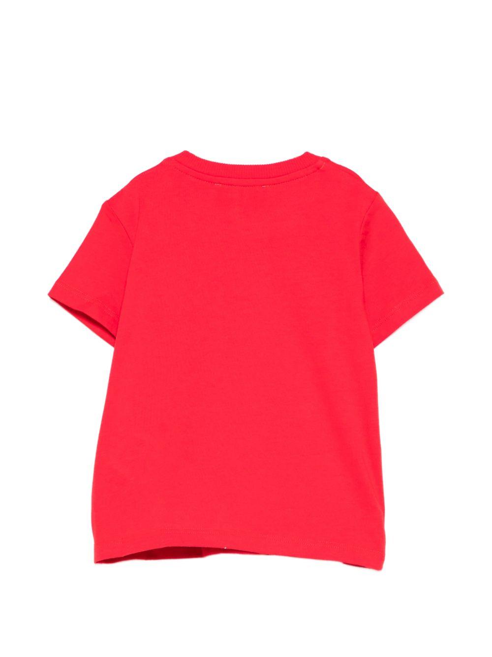 T-shirt rossa per neonato MUM04OLAA24 50109 Moschino Kids 