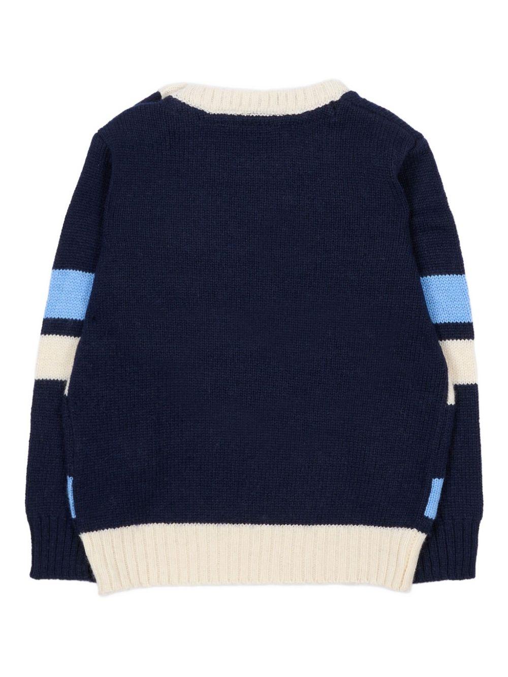 Maglione tricolore per neonato TIA25114MA PEA Trussardi Kids 