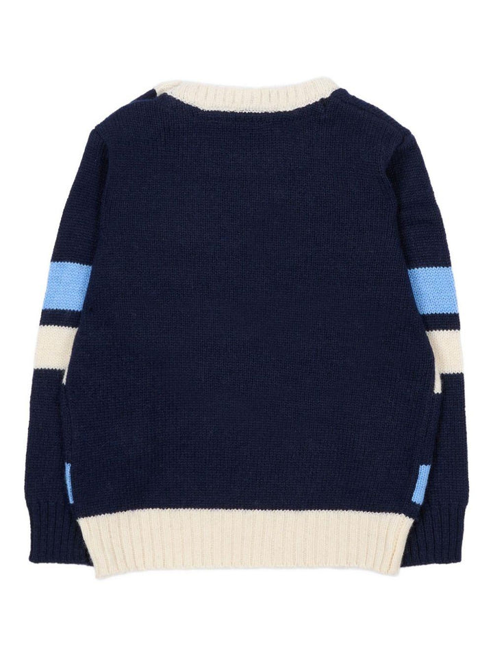 Maglione tricolore per neonato TIA25114MA PEA Trussardi Kids 