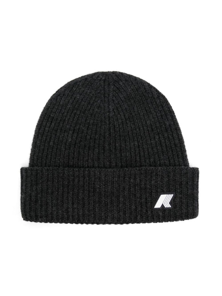 Black/purple hat for kids with logo
