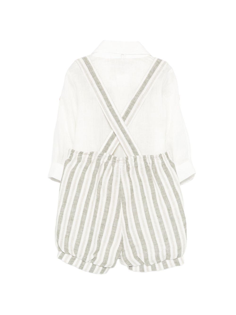 Completo elegante bianco/verde per neonato MN3084104878 35 Colorichiari Kids 