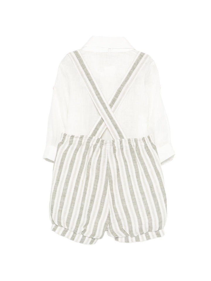 Completo elegante bianco/verde per neonato MN3084104878 35 Colorichiari Kids 