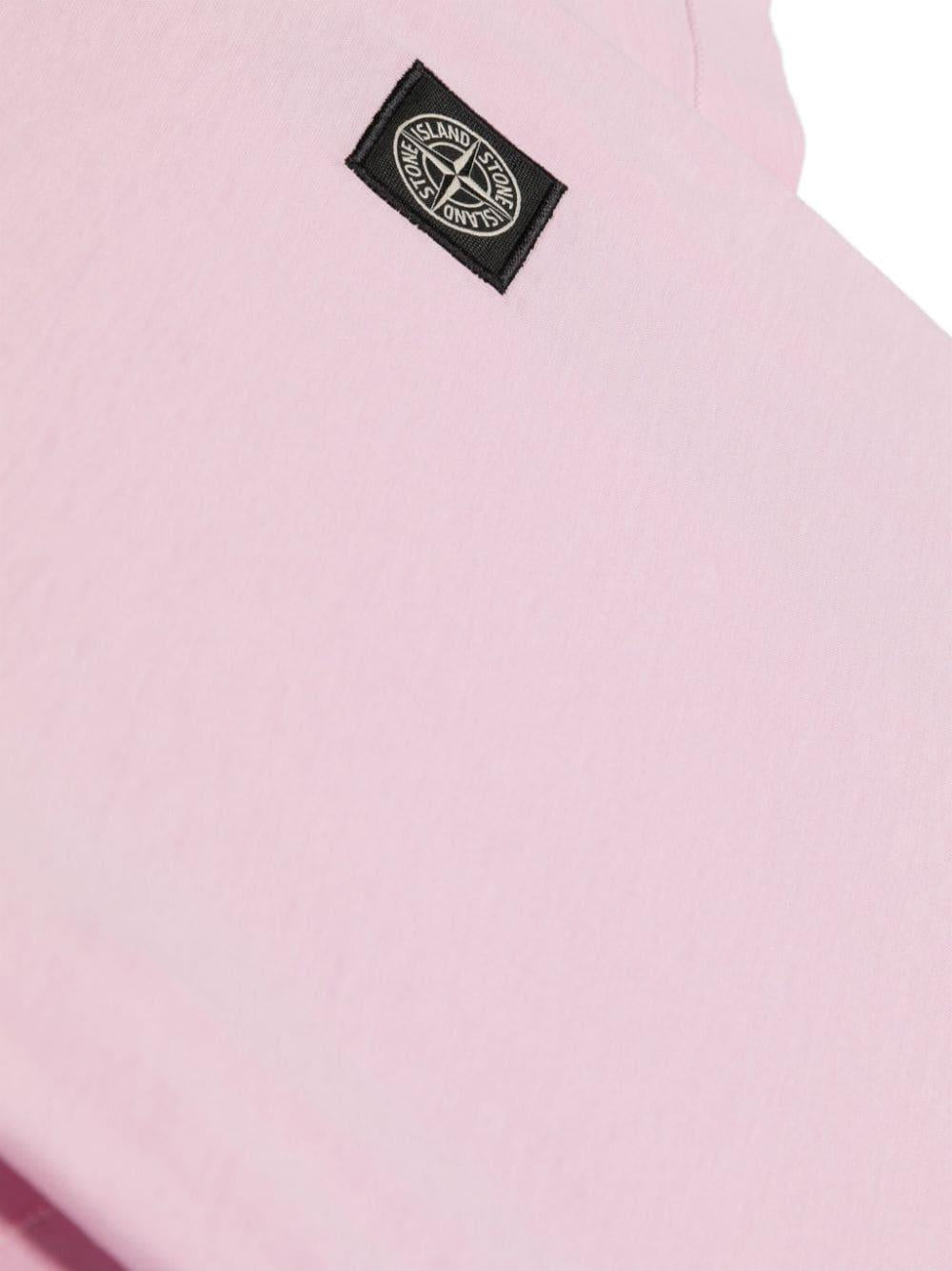 T-shirt rosa per bambina con logo