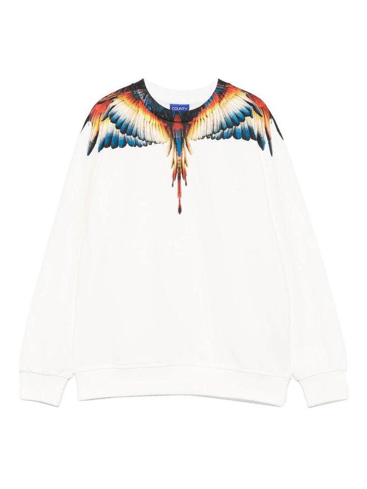 Felpa bianca sporco per bambino F5CMJBSW059 002 Marcelo Burlon Kids 
