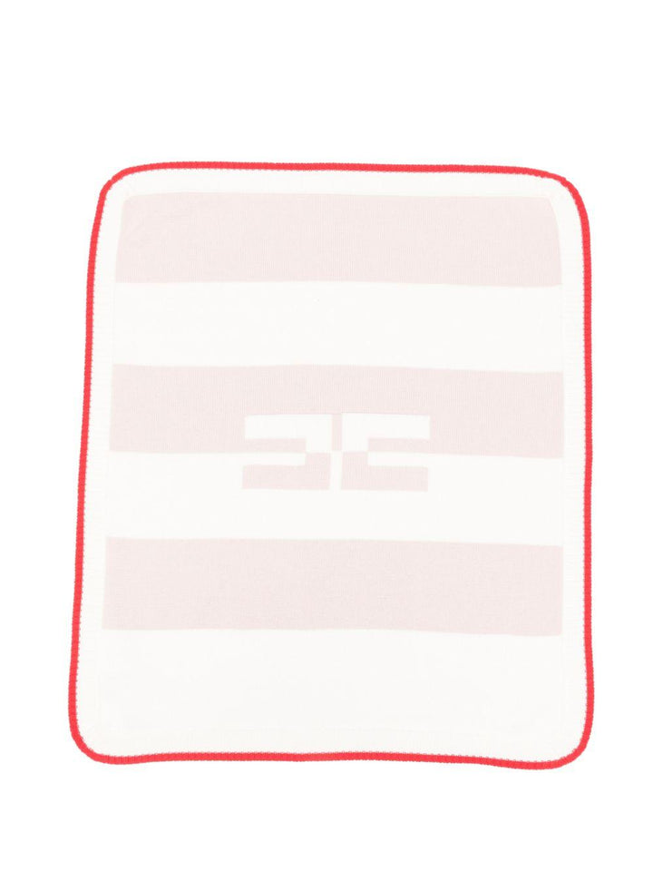 Coperta rosa/bianca per neonata ENCO082CFL001 D875 Elisabetta Franchi Kids 