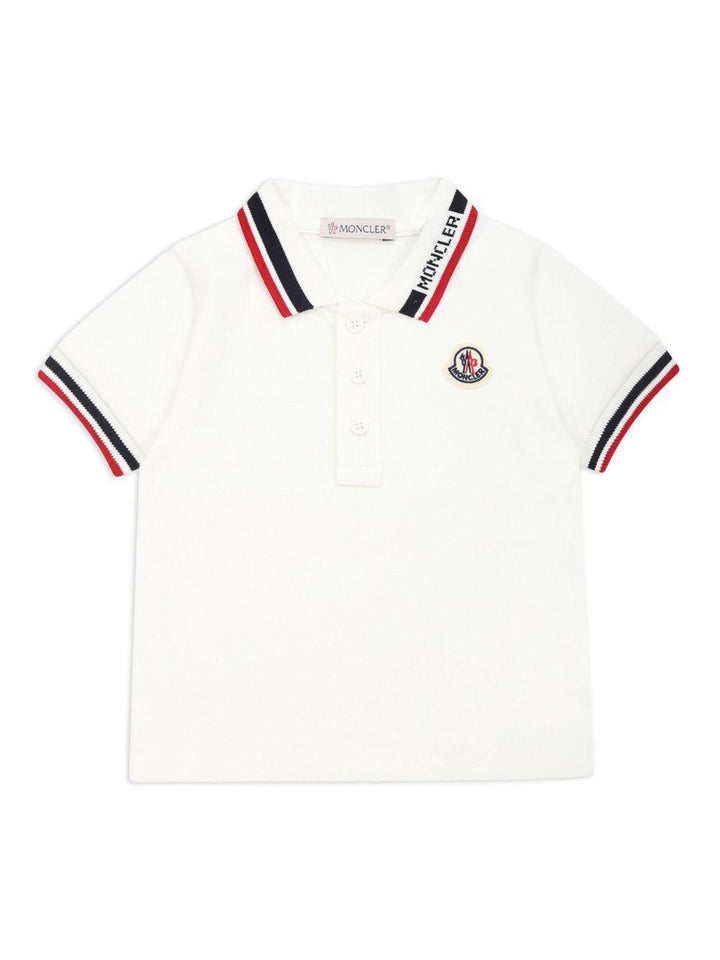 Polo bianco per neonato 9518A000028496F 034 Moncler Kids 