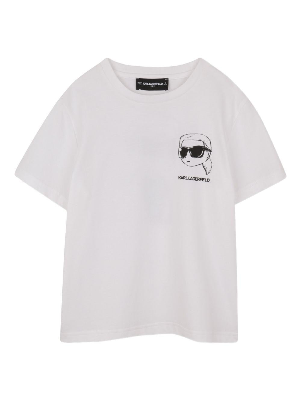 T-shirt bianco per bambino Z31103 10P Karl Lagerfeld Kids 