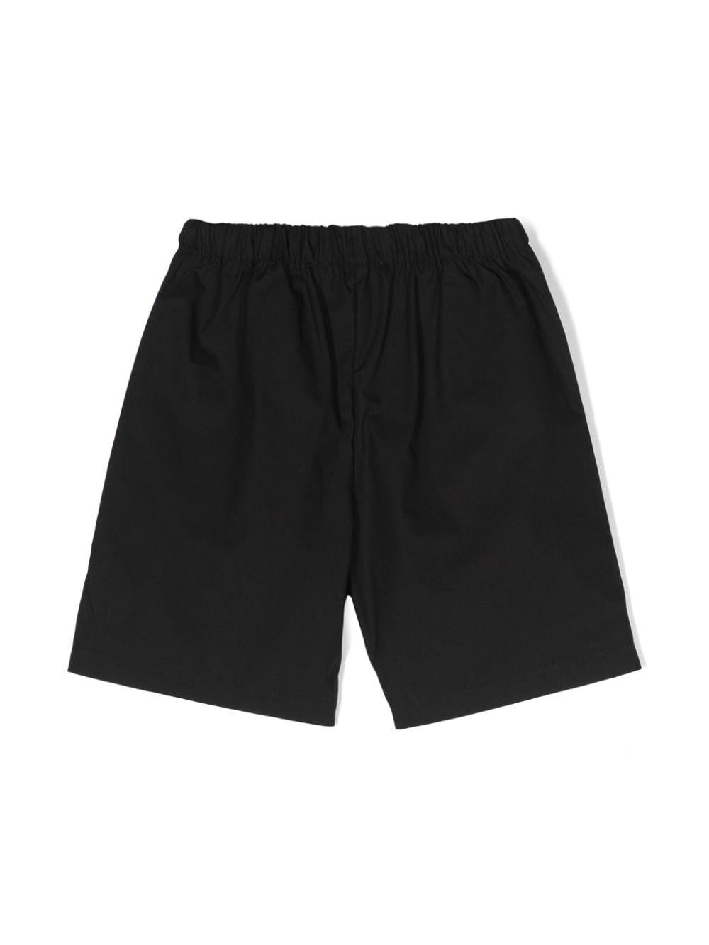 Bermuda nera per bambino con logo