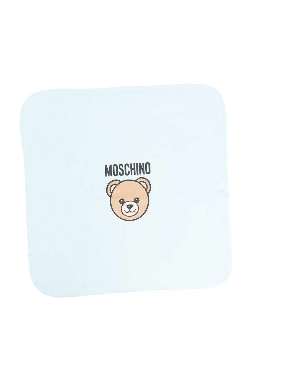 Coperta azzurra per neonato MQB00FLCA40 40304 Moschino Kids 