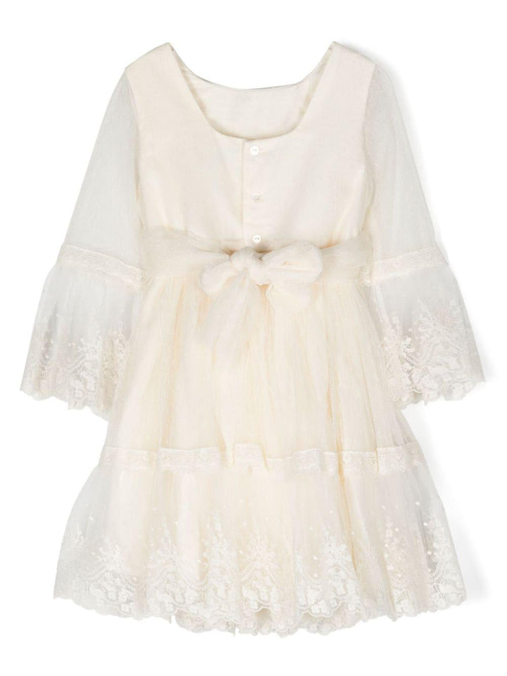 Beige tulle dress for girls
