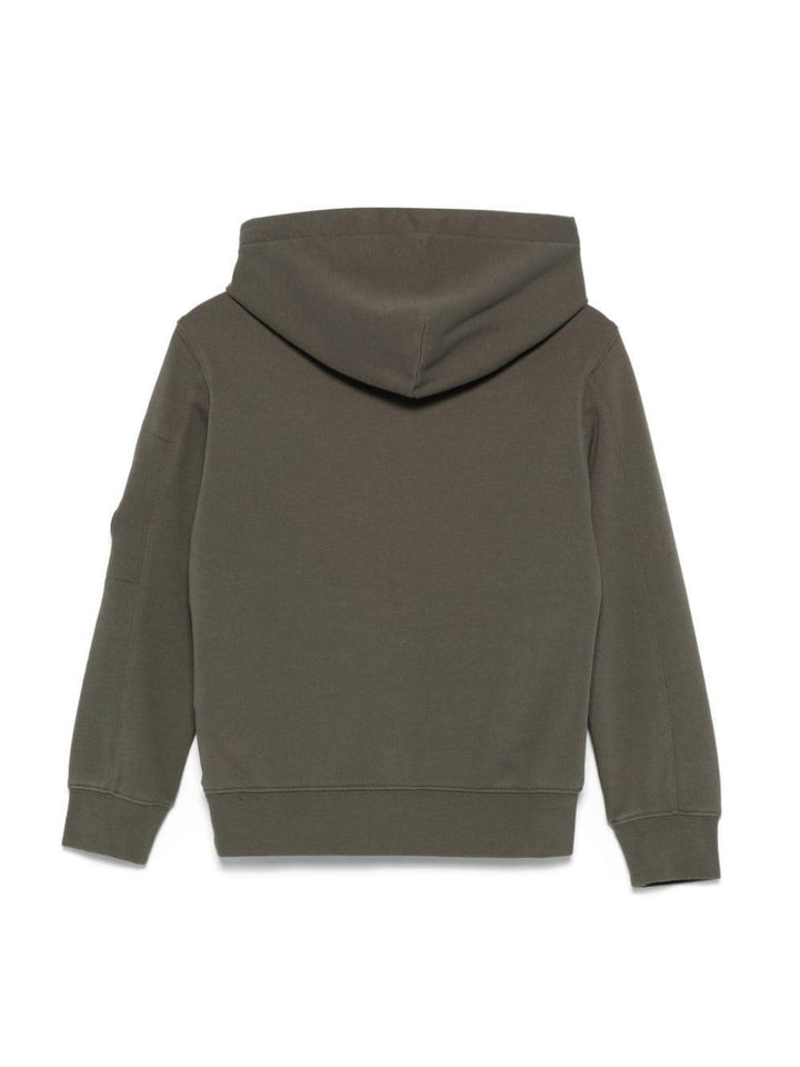 Khaki sweatshirt for kids with logo